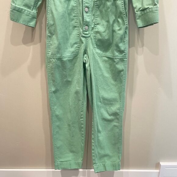 Madewell Garment-Dyed Relaxed Coverall Jumpsuit Pale Evergreen - Size: Small - Picture 7 of 13